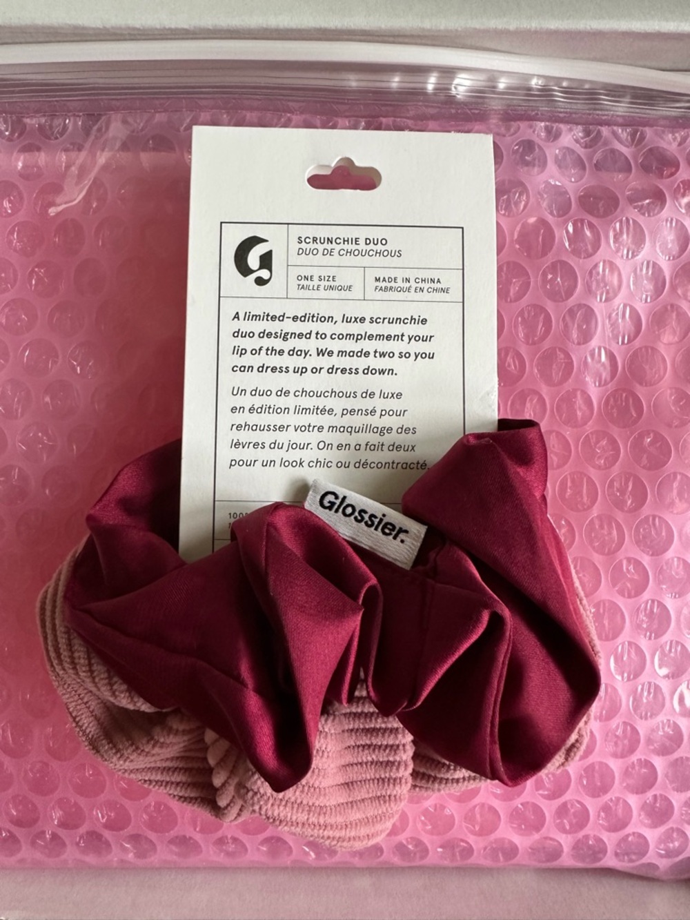 Glossier Scrunchie Duo - RARE! 2023 Limited Edition - Brand New